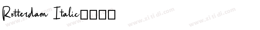Rotterdam Italic字体转换